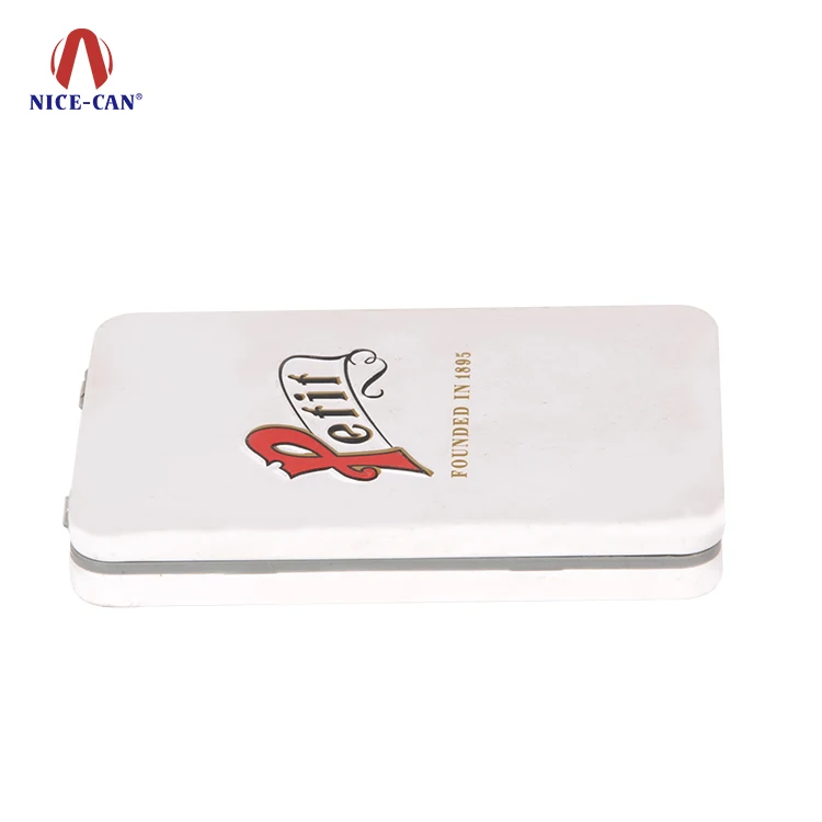 China Factory Custom Cigarette Box Hinged Metal Cigarette Case Rectangular Portable Cigarette Tin Box