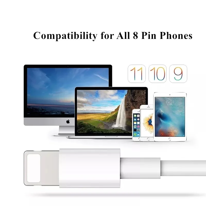 
Original USB Cable Fast Charging USB Charging Data Cable For iPhone X 8 7 6 6s Plus 5 5S For iPad Data charging charger cord 