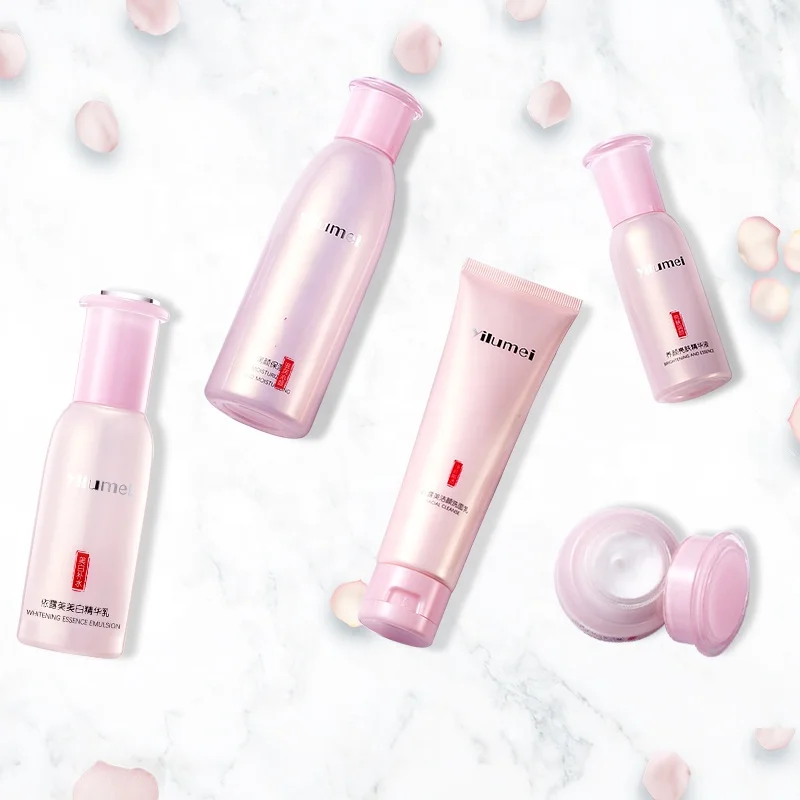 Wholesale Price Hot Sale Whitening Facial Skin Care Set Deep Brighten Clear Plant Extract Hydrating Luxury Beauty Face Care kit