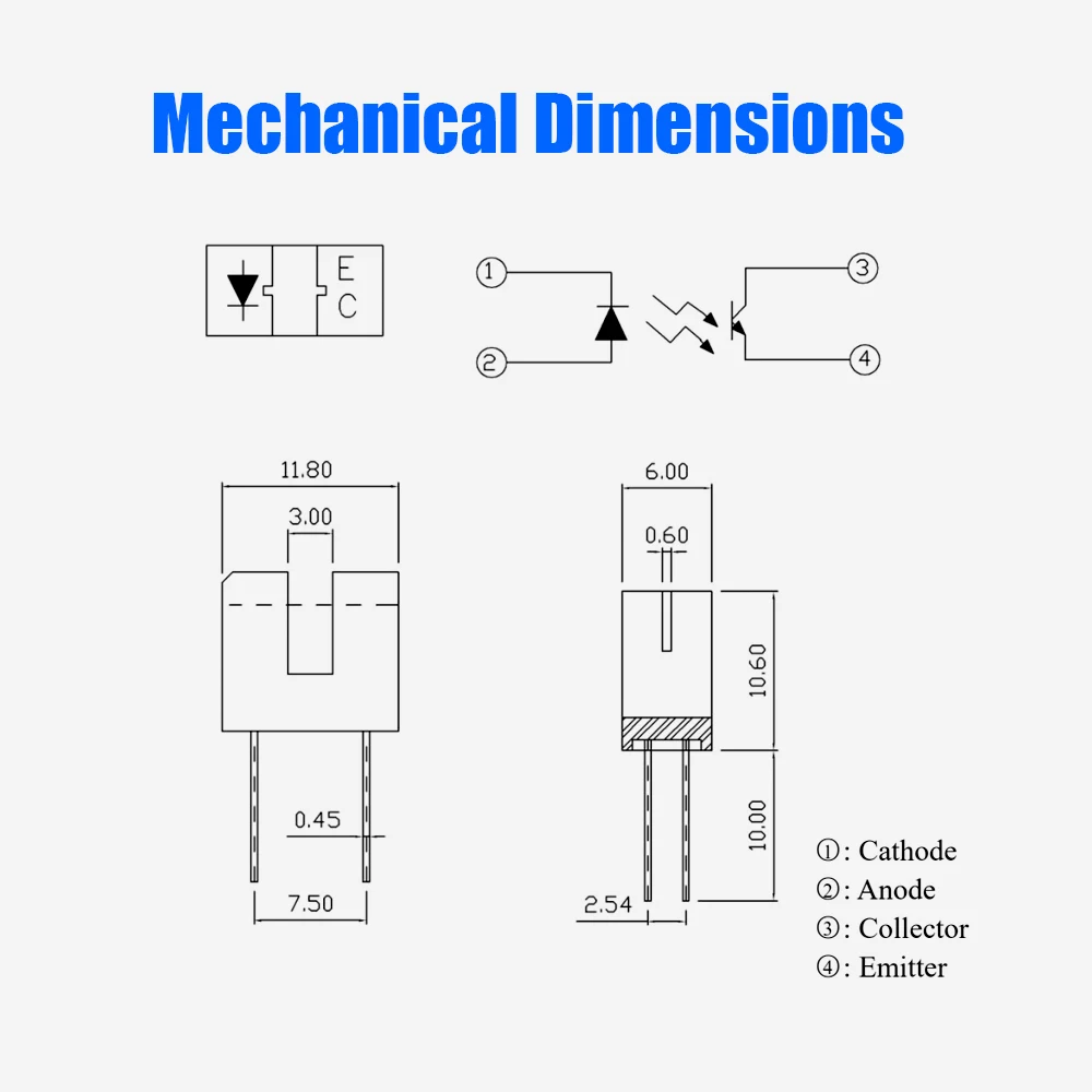 Beelee фото щелевые прерывателя BL-GD-EL130 4pin Оптопрерыватель