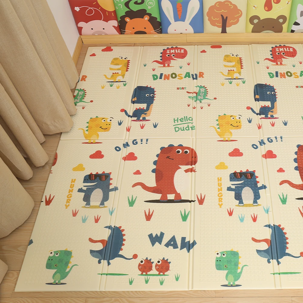 Custom Waterproof babies crawl fold Xpe foam large baby play mat for baby child