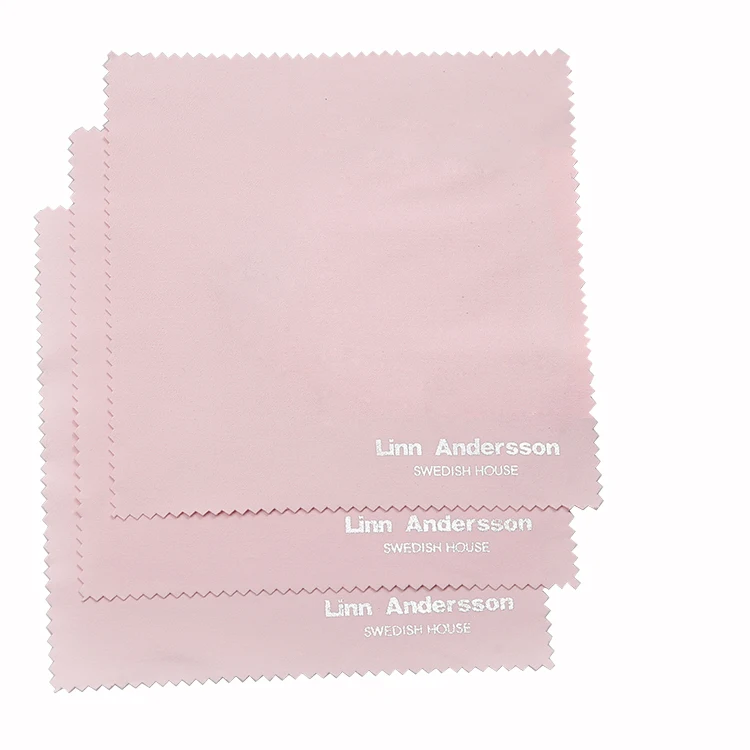 High quality custom logo microfiber jewel polish cloth nonwoven cleaning cloth for jewelry