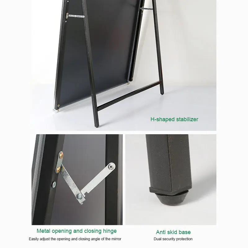 Large arched full body mirror aluminum alloy arch special fitting mirror in clothing store espejo spiegel