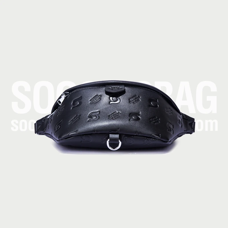 
custom black leather fanny pack for women,Waist bag fanny pack custom logo,women leather waist belt bag 