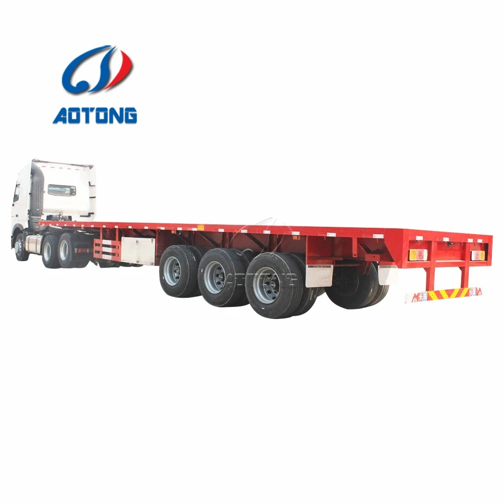 2 Axle 3 Axle 20FT 40 Ft  Trailer Chassis Flat Bed Flatbed Trailer/container flatbed trailer for sale