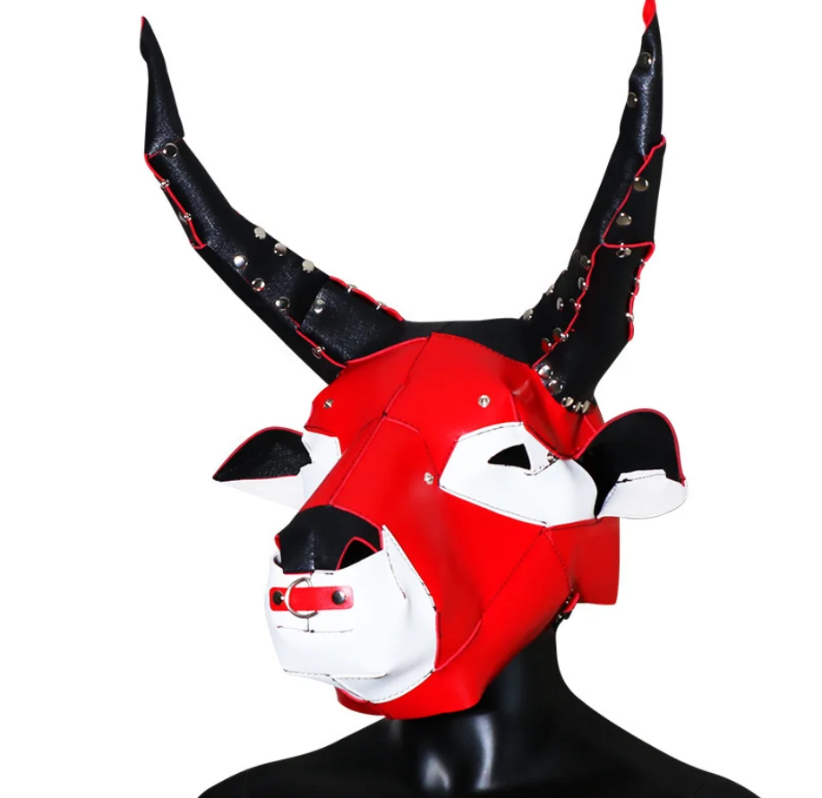 sm bull head mask appealing headgear adult sex products cosplay prom dress up toys
