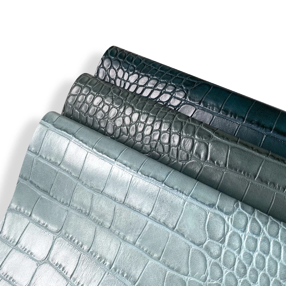 2023 NEW D083  Classics crocodile pattern PU leather fabric 1.2mm thickness high quality luggage leather artificial leather