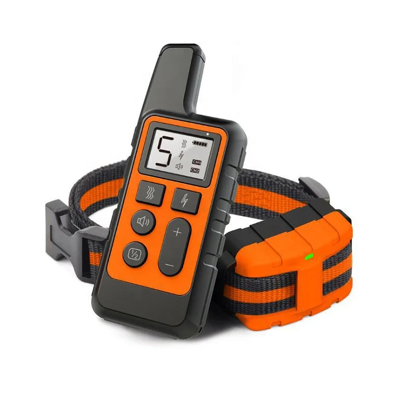 
Electric Dog training Shock Collar With Remote 500yd Rechargeable and Waterproof Dog training Collar 