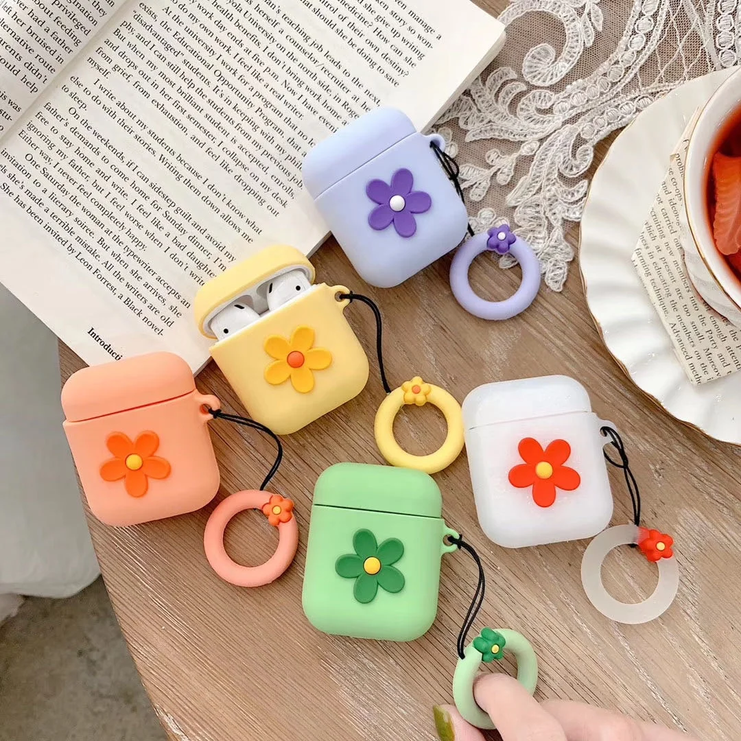 
Manufacturer wholesale sunflower wireless headset cover Cute Cartoon air 2 pod Case earphones silicone pods Pro 3 case headphone 