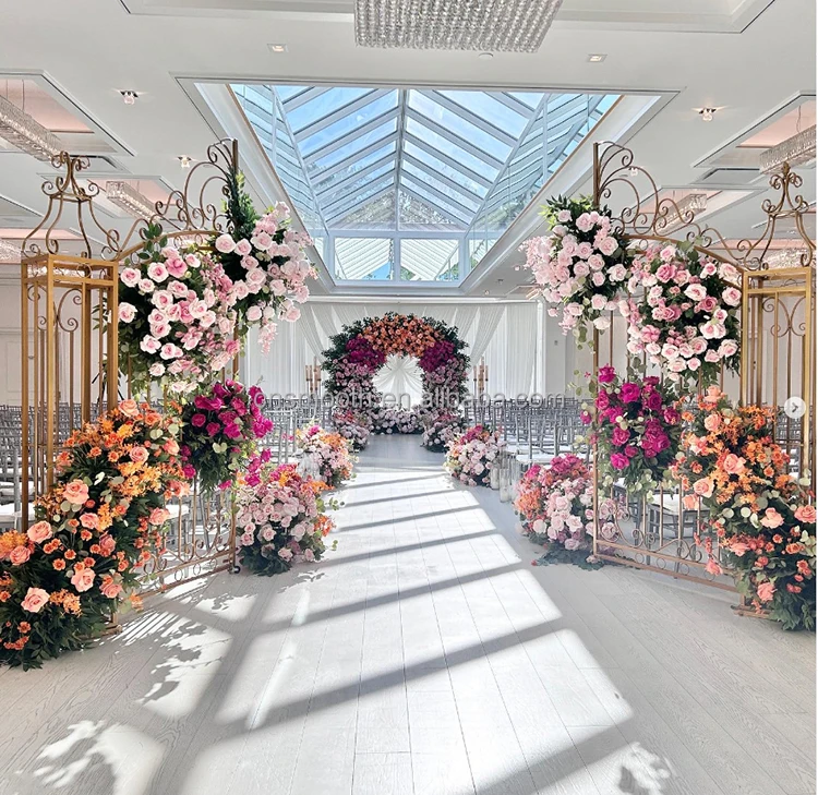 Wedding Decorations Latest Iron Door Arch Garden Arch/ Wedding Party Gate Stage Background