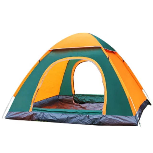 Quick Tents Yellow Portable Folding Shelter Anti-mosquito Tourist Waterproof Outdoor 4 Person Camping Tent
