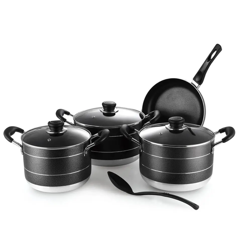 Hot Amazon High Quality 7pcs Nonstick Aluminum Kitchenware Cookware Set Brands
