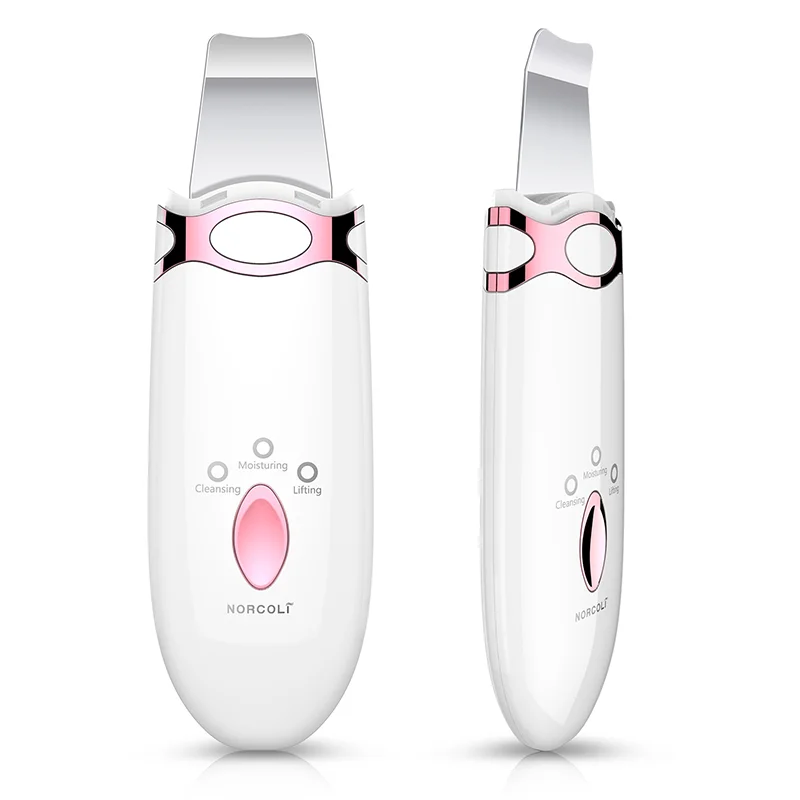 USB Charging Handheld Facial Lifting Ultrasonic Skin Scrubber With EMS Microcurrent Function