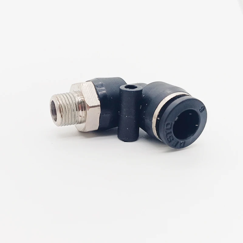 verified supplier One Touch Male Elbow Plastic Brass PL4/6-M5 Pneumatic Push In To Connect Fittings