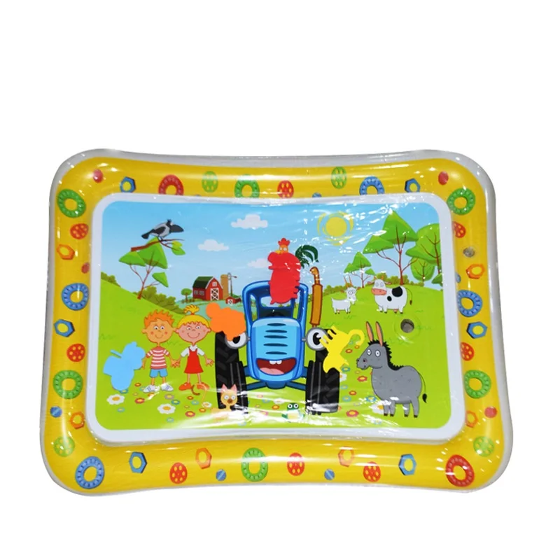 Hot sale 3 6 9 Months baby play toys cartoon car inflatable water play mat for kids