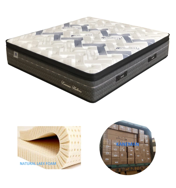 Customized Factory Orthopedic Queen Mattress Independent Coil Spring King Size Roll Up Natural Latex Foam Pocket Spring Mattress