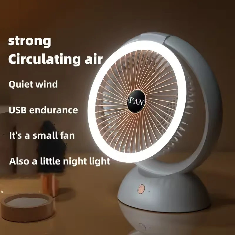 Hot Selling Portable Handheld Rechargeable Electric Standing Table Fan With Led Light
