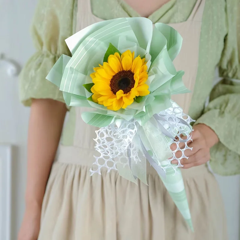 Shinewrap Factory Wholesale Pure Color Lines Wrapping Paper Flower 58*58CM Florist Packing Paper Bouquet Gift Paper Wrap