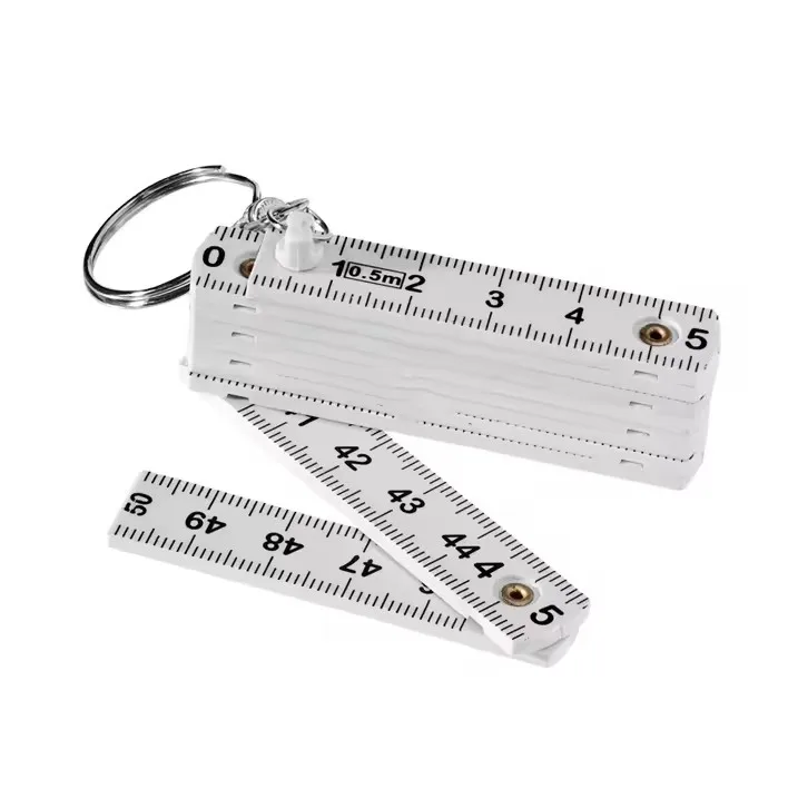 20in 50cm Mini Folding Ruler Collapsible Foldable Ruler with Key Chain and Compact Design