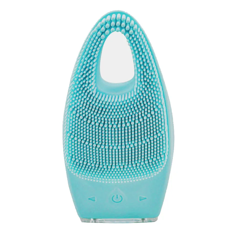 Customized Logo Waterproof Facial Massager Cleansing Brush portable Face Cleaner Beauty Facial Brush USB Rechargeable Blue