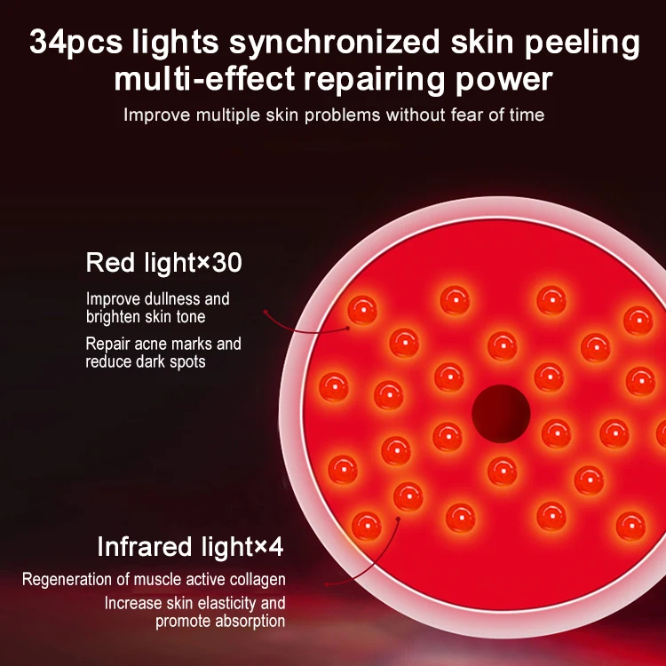 Home Use Skin Firming Beauty Machine Heating Led Facial Eye Massager Red Lights Vibration Face Lifting  Wrinkle Removal Machine
