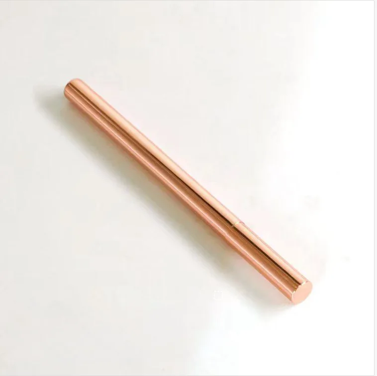 0.5mm writing width logo Promotional gifts clip-free brass flat body roller ballpoint pen