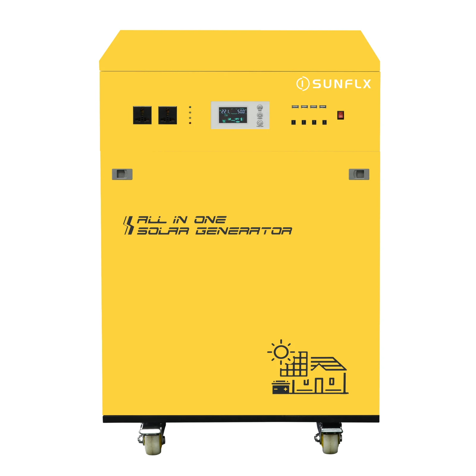 SUNFLX Solar Portable Power Stations 1500W 2000W 3000W 5000W Outdoor Lifepo4 Solar Generator For Ev Car Camping