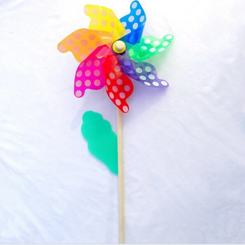 Educational DIY toys Function Pinwheel beautiful colorful dot windmill
