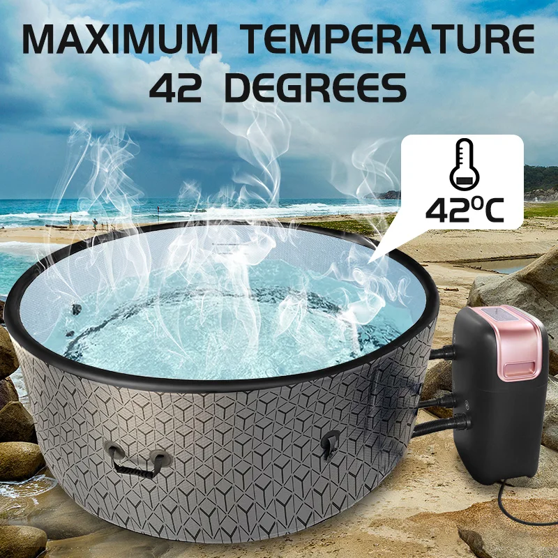 Vanace Cheap Price 8 Person Swimming Pool Inflatable Outdoor Indoor Hot Bathtub Spa Jacuzzis With SPA Machine