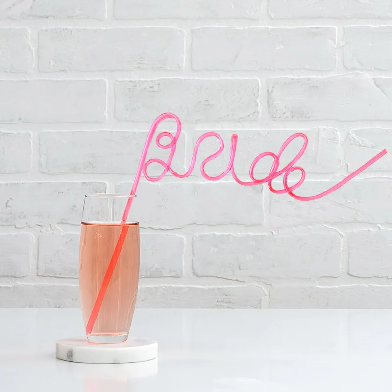 10pcs Love toy adult straw fun toy adult joke bar disco wedding party glowing penis straw in pink Willie straw