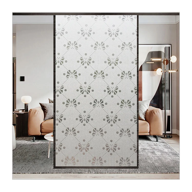 High Quality Privacy Decorative Film Waterproof Self Adhesive Frosted Glass Film Static Window Film