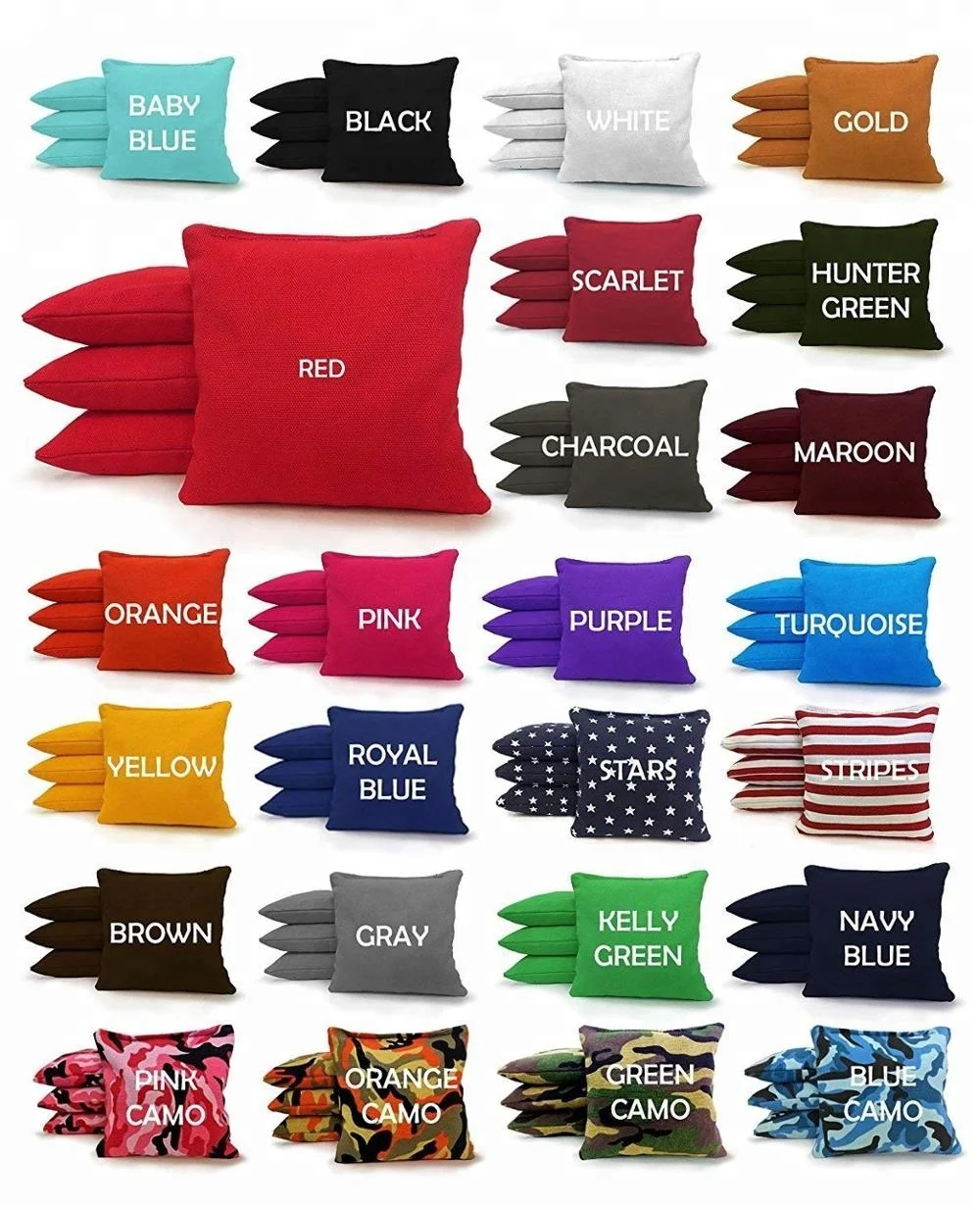 Wooden Bean Bag Toss Set and Cornhole Game Set for Garden Sports and Outdoor Toy