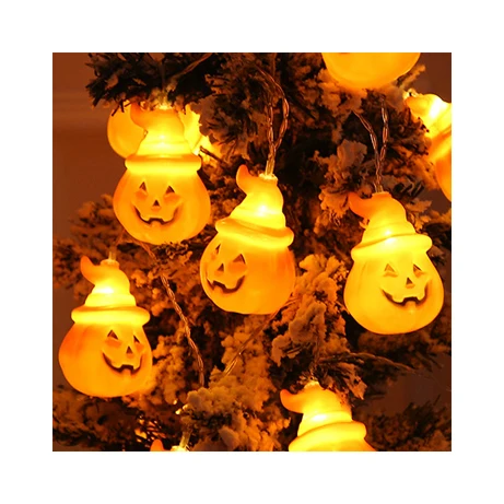 Manufacturer Wholesale Halloween pumpkin lantern LED string lights Party Decoration Hanging