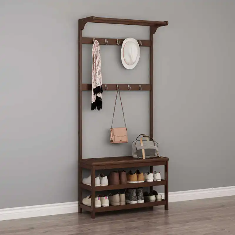 modern wooden bamboo furniture shoes racks storage organizer clothes stands shoe racks for home