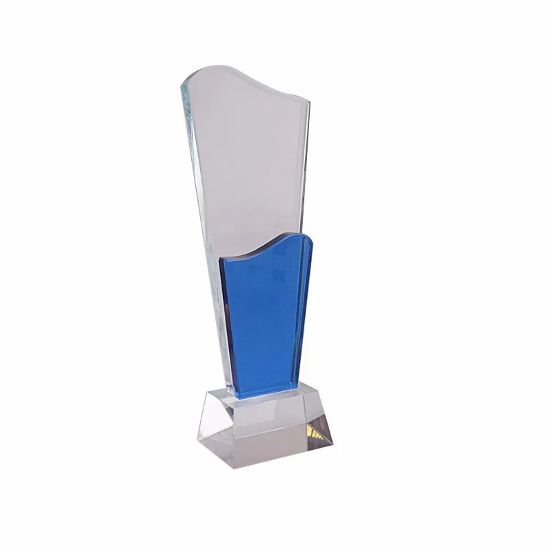 Luxury Acrylic Glass Trophy Custom Crystal Award With Base For Gift