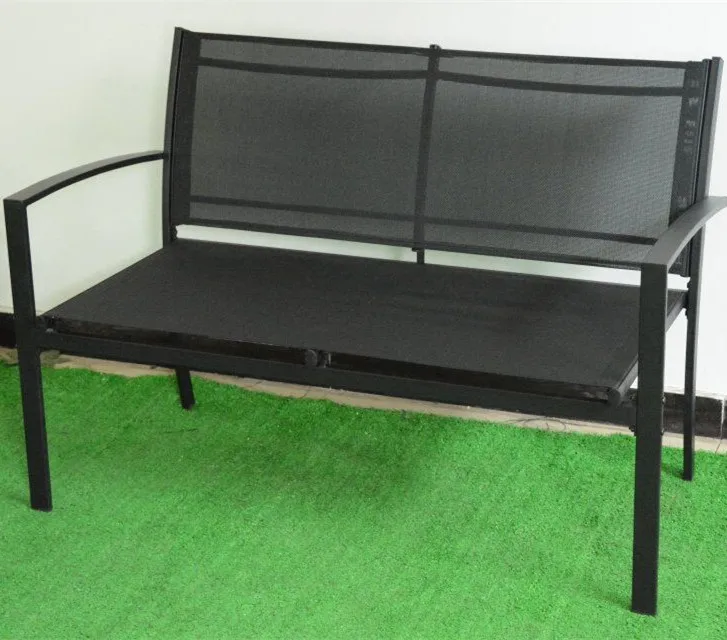 Hot Selling Popular 4 pcs. table and chairs steel powder coated outdoor metal garden furniture set plastic wood