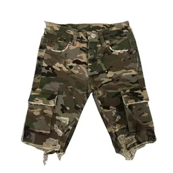 2022 New style Popular Camo Mini Kid Shorts Jean Kids shorts with side stripe Baby denim Shorts