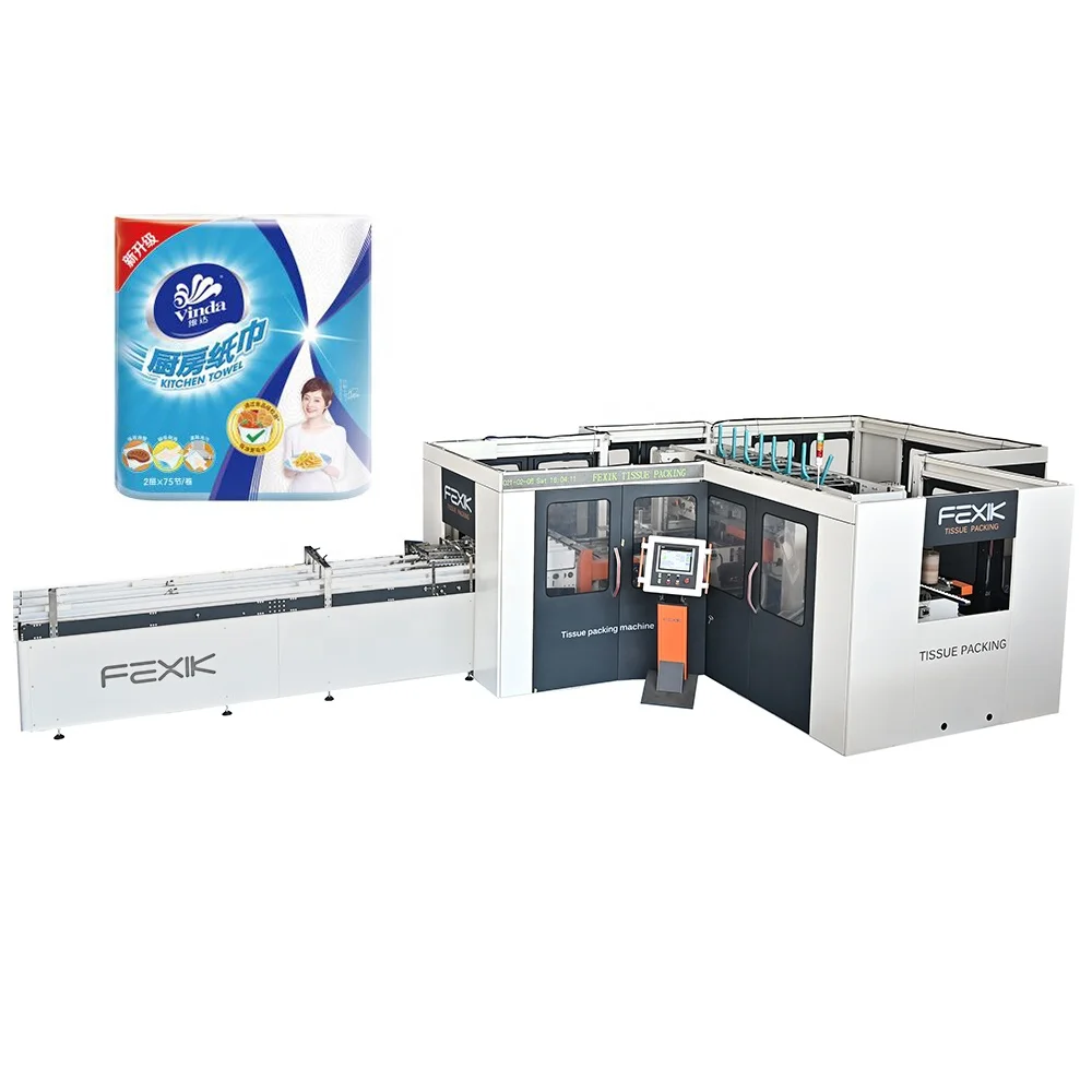 F-T6 full automatic small bamboo toilet paper roll packing machine production line