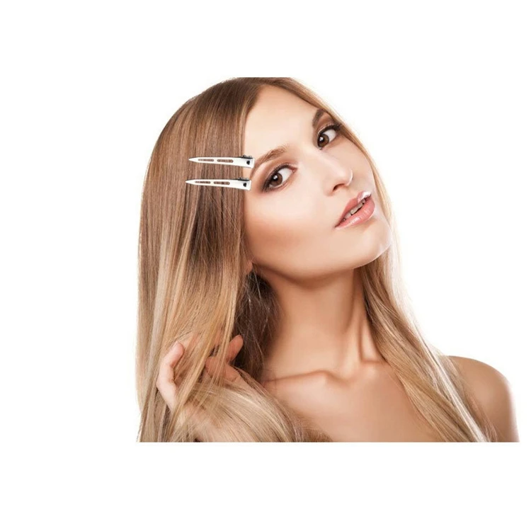 Factory direct sale Stainless steel positioned bangs clip make up crocodile clip accessory duck bill hair clip