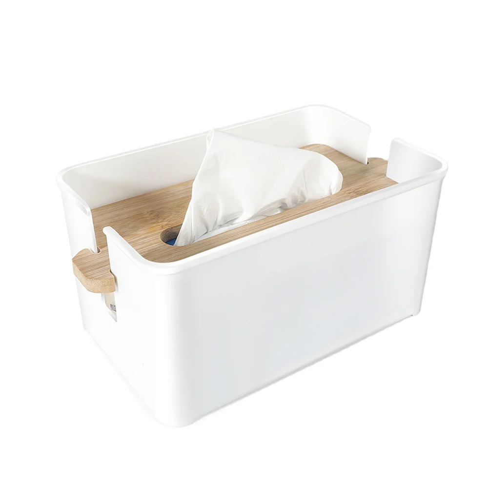 Masthome Wholesale OEM Eco Friendly Natural Square Custom Printed Tissue Box Napkin Holder Tissue Holder For Kitchen