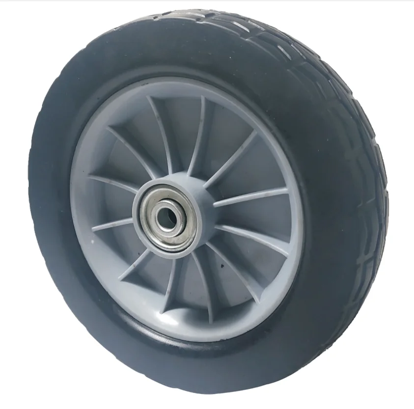 wholesale custom caster 5inch/6inch/8inch metal core Rubber wheel For Lawn mower rustic furniture wheel caster