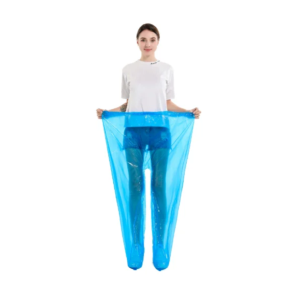 Split Suit Closed Trousers Leggs Extra Thick Disposable Emergency PE Rain Poncho/Rain Wear/Raincoat