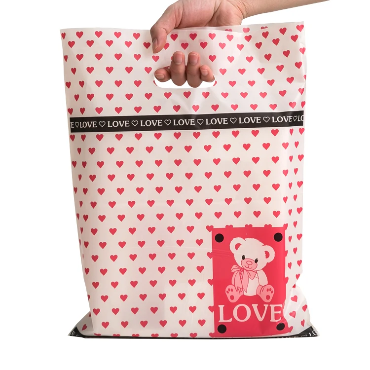 Cheap price plastic shopping bag with plastic handle