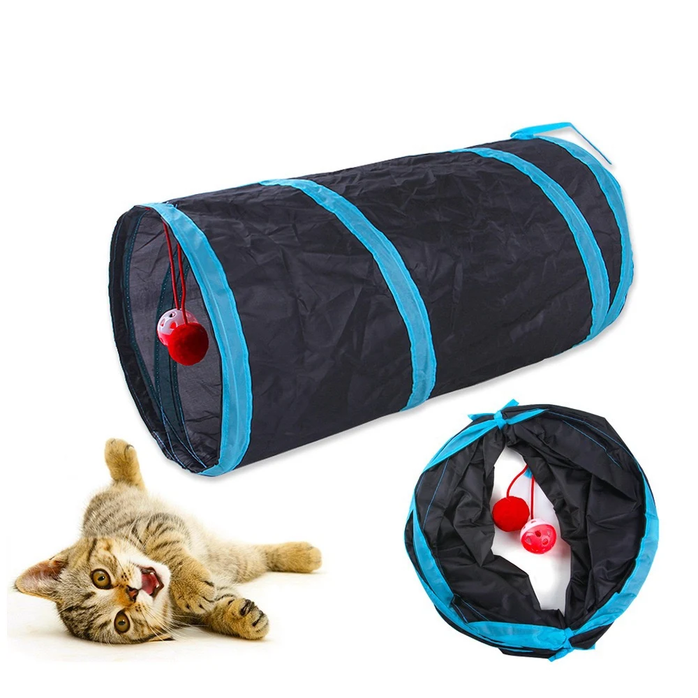 Cat Tunnel Large Indoor Outdoor Collapsible Dog Kitten Pet Toy Crinkle Tunnel Tube