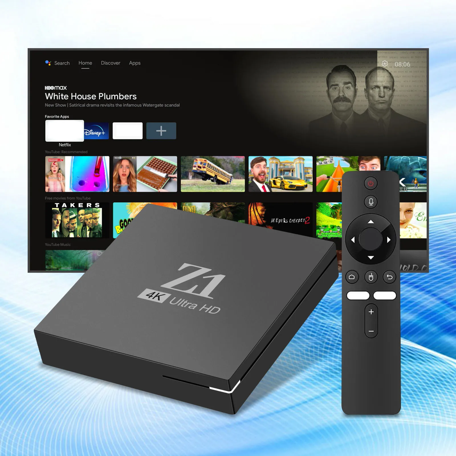 Original Factory Android Box 4K HDTV Allwinner H313 Q5 Tvbox Z1 Android IP TV Subscription Smart Box TV