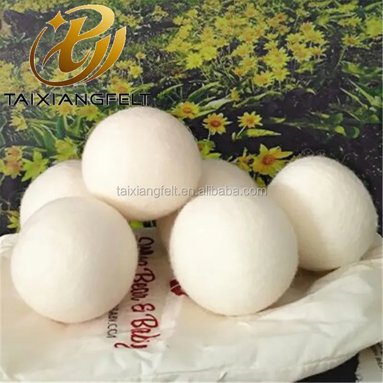 Wholesale Wool  seller 2024 trending laundry new products eco organic merino hand made wool felt dryer balls 6 pc as seen on TV