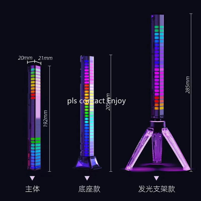 App Control Battery & Usb Powered 32 Bit Led Sound Control Pickup Music Rhythm Light, Rhythm Recognition Light Rgb Audio Led Bar