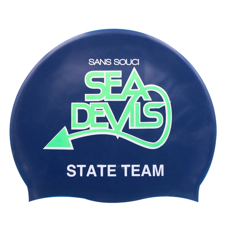 Водонепроницаемая Спортивная силиконовая шапочка для плавания на заказ силиконовая шапочка для плавания Забавная шапочка для купания с логотипом для взрослых