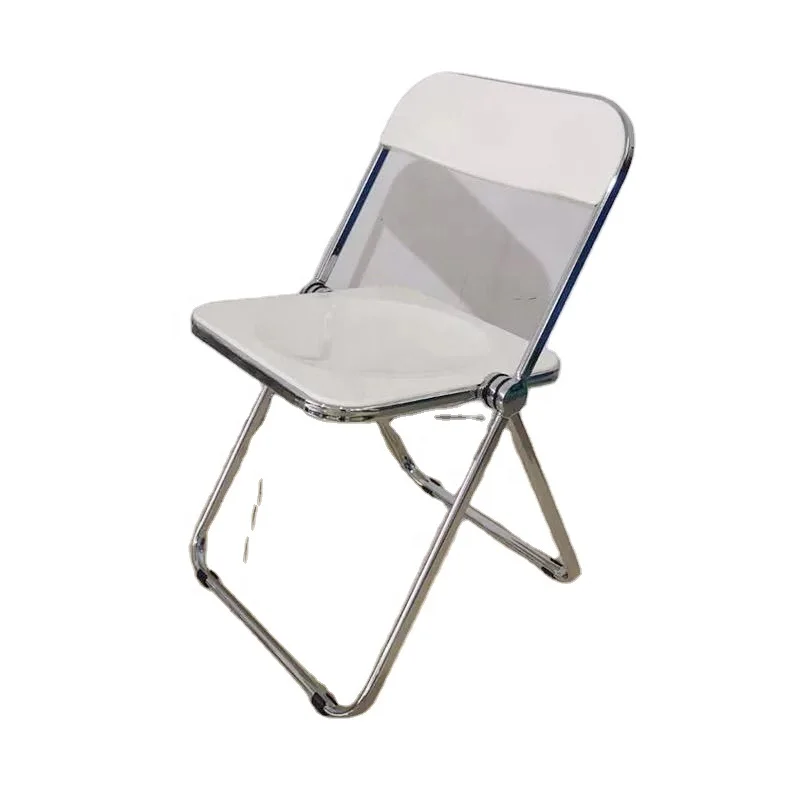 Portable modern livingroom Chair  Transparent Folding Chairs clear acrylic folding chairs (1600237858998)