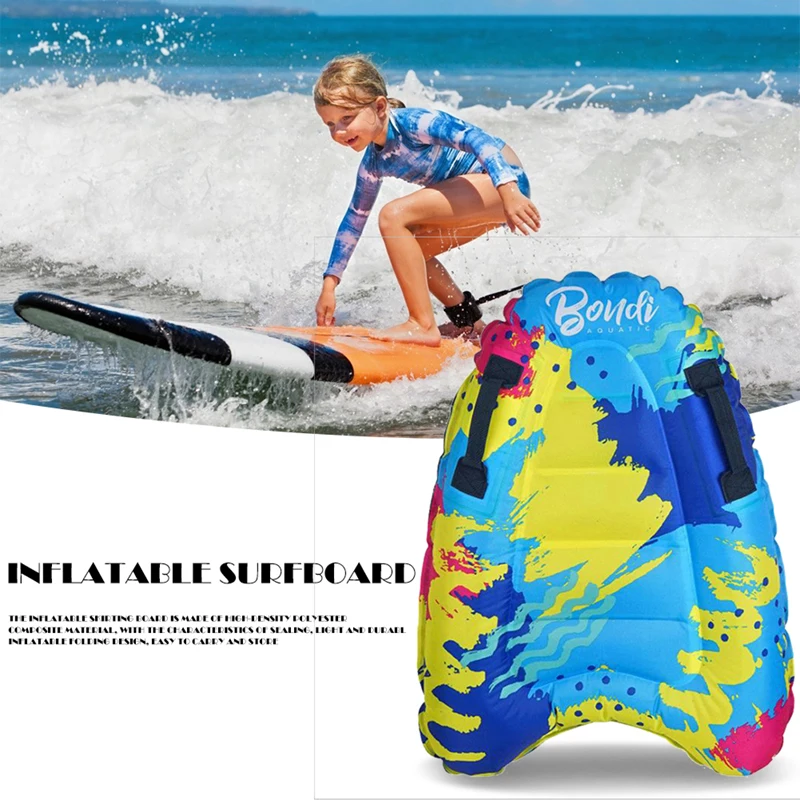  Outdoor Summer A Shape Inflatable Surfboard Buoy Kickboard Children Sea Surfing Board Floating Pool Air Mattresses